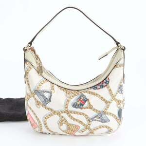 GUCCI White Leather Shoulder Bag